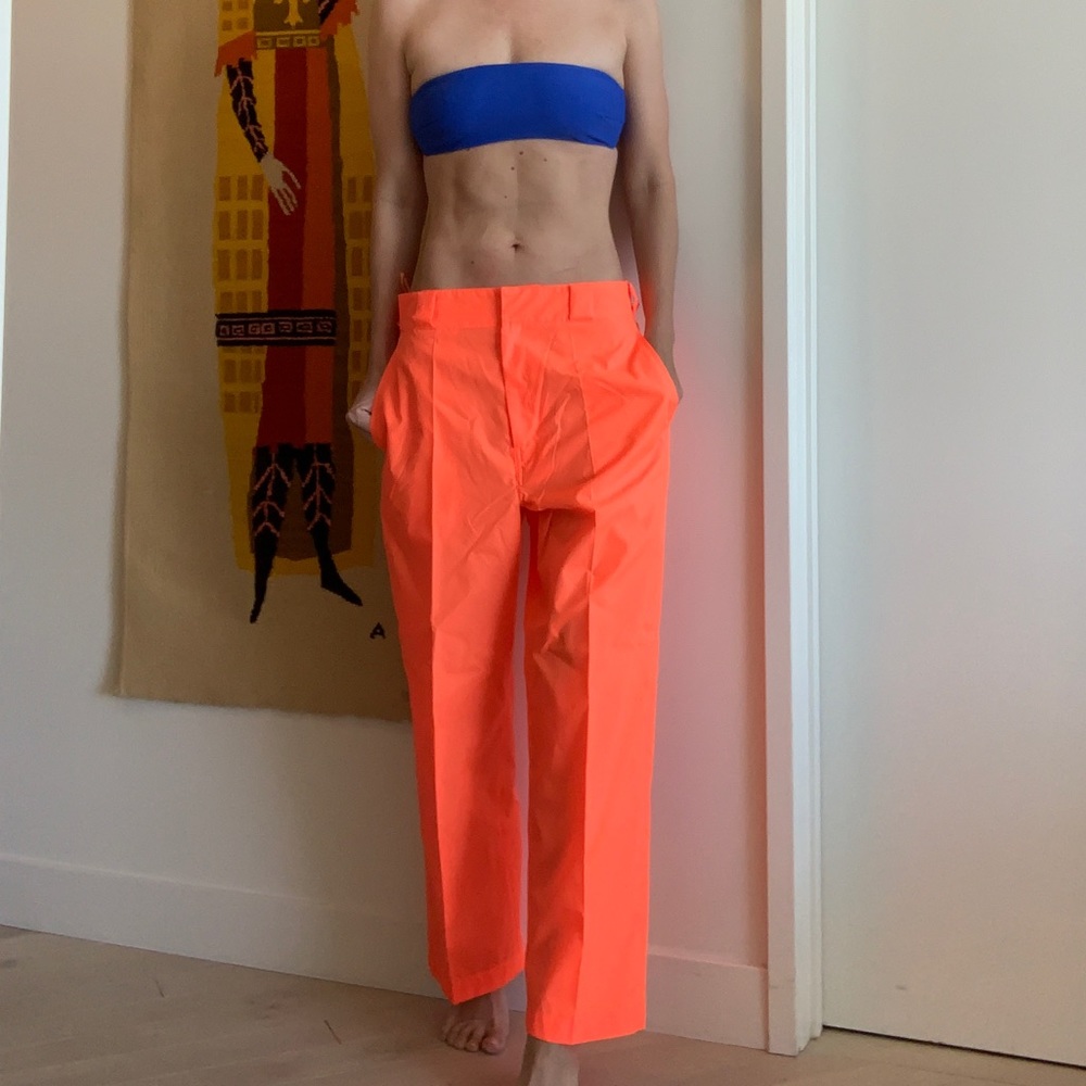 Prada Neon Nylon Logo Pants